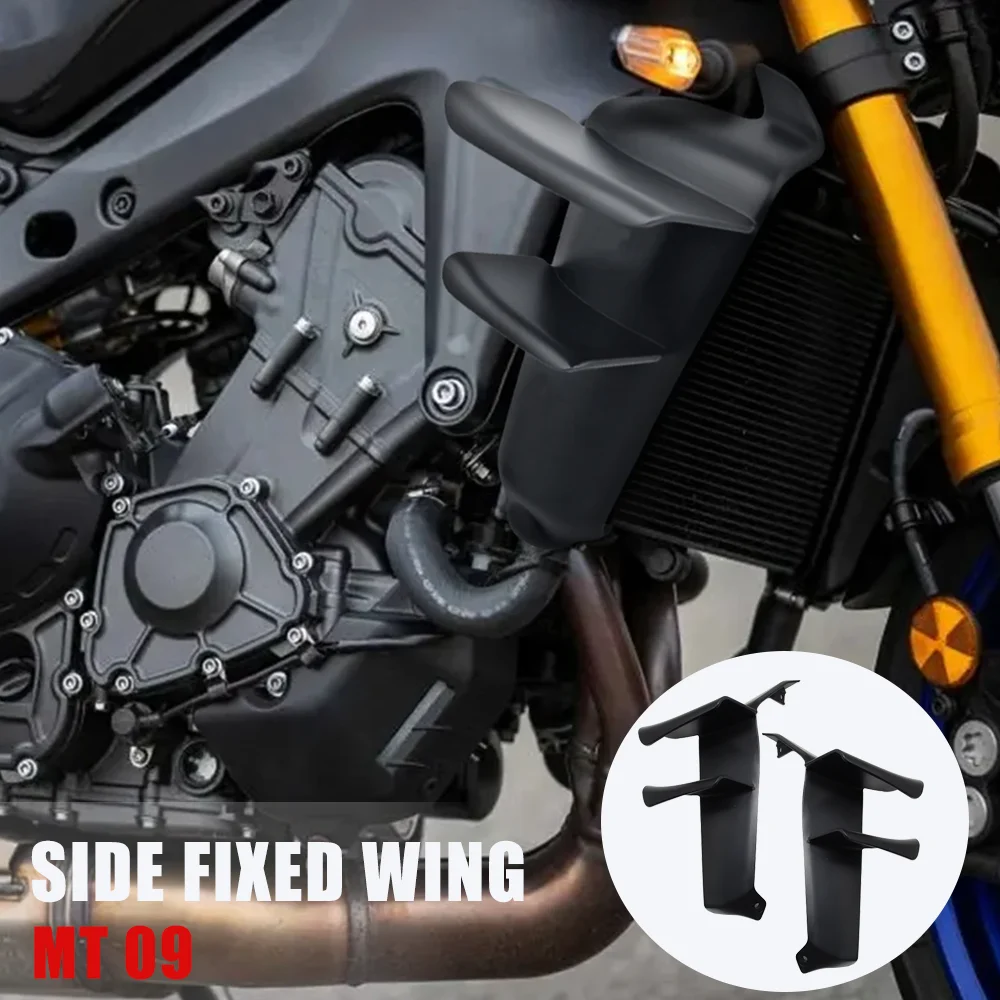 

For MT-09 2025 Motorcycle Aerodynamic Side Wing Deflectors - Sport Naked Bike Downforce Spoilers Fairing Parts