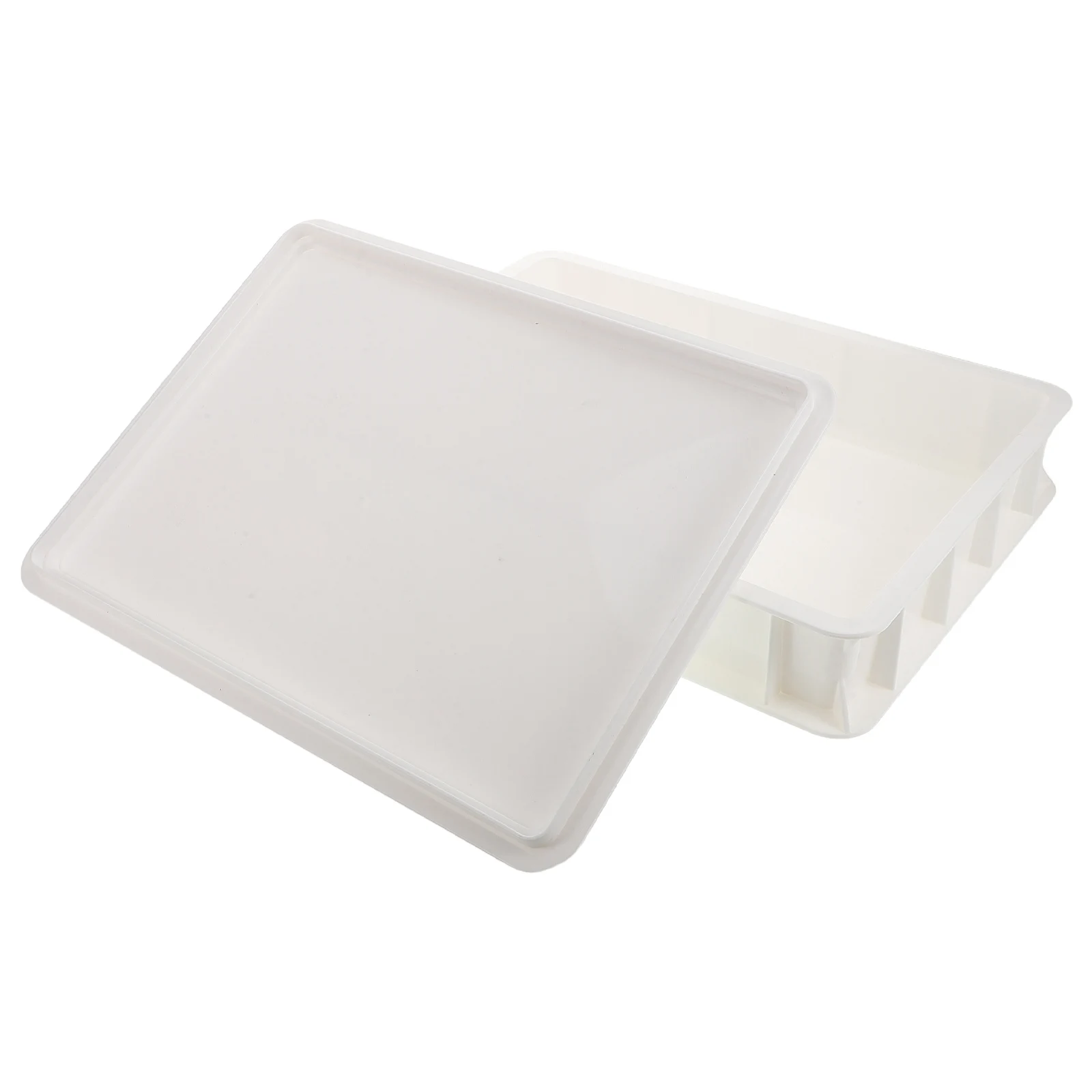 

Dough Protection Box Proofing Tray Stackable Container with Lid Proofer for Home Pizza Containers