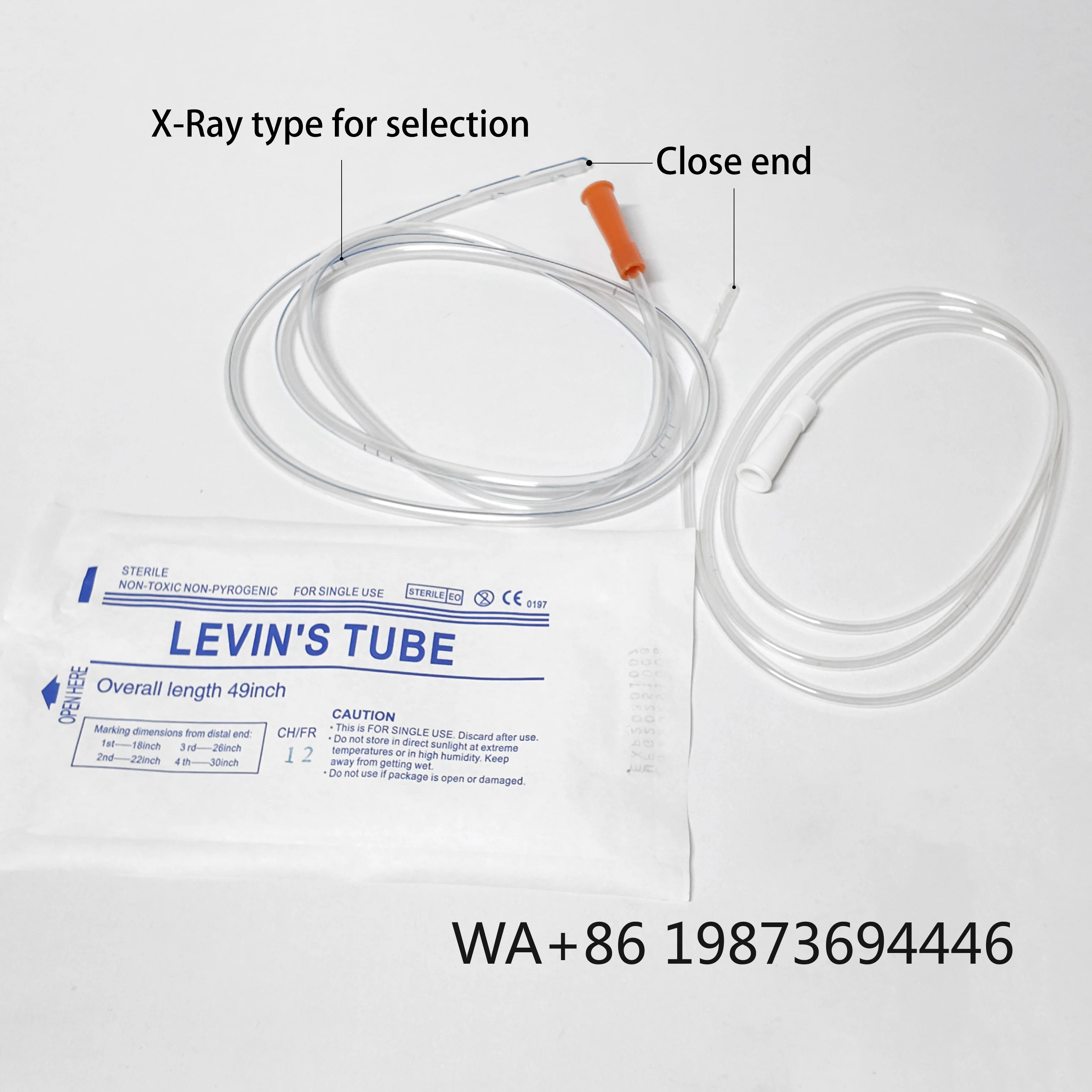 

EO Gas Sterile PVC Levin's Tube, CE/ISO 13485 Class I, F4-F22 Multi Color