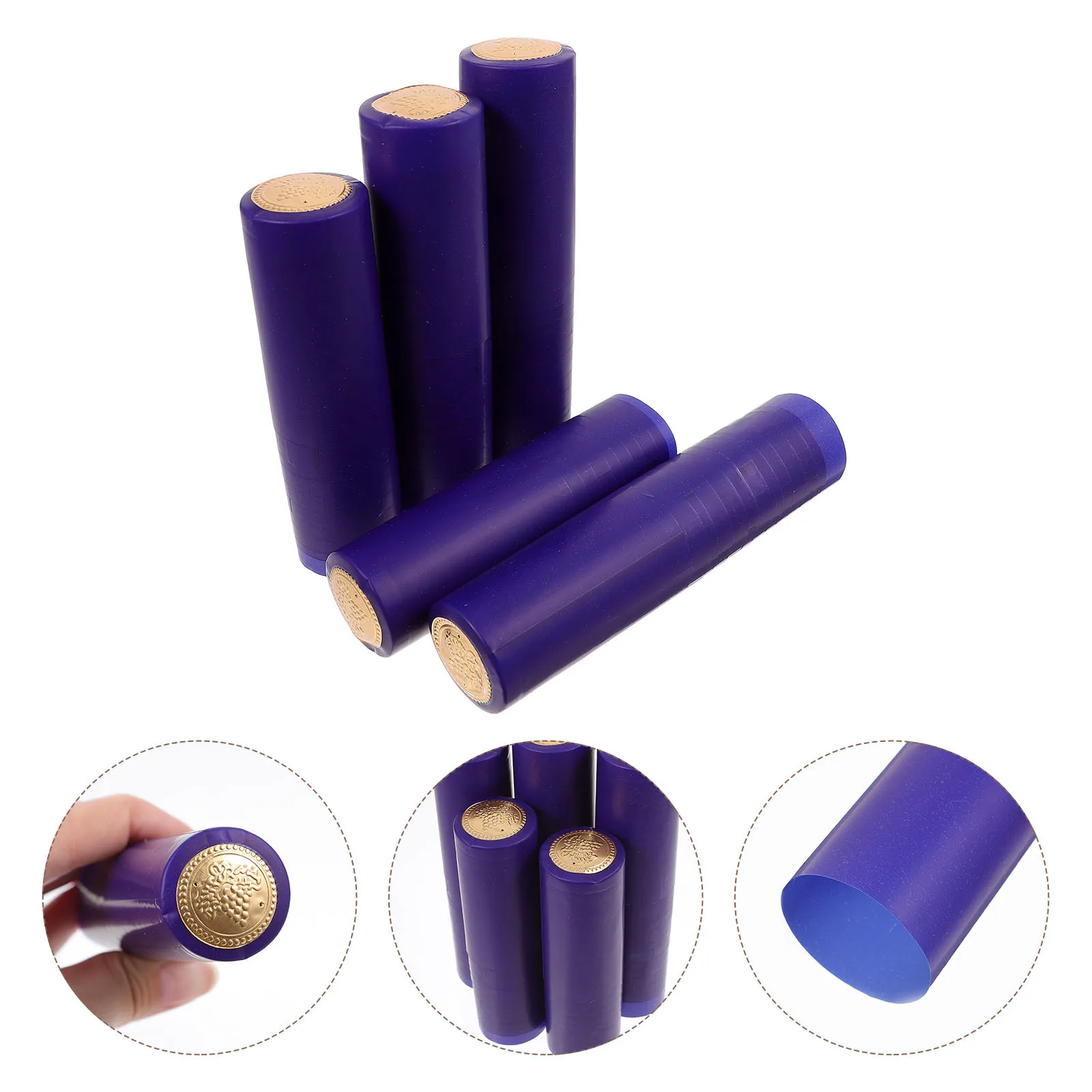 

50pcs Heat Shrink Capsules For Wine Bottles Premium Plastic Wine Sealing Caps Easy Open Tear-Off Tabs Kitchen Bar Accessories