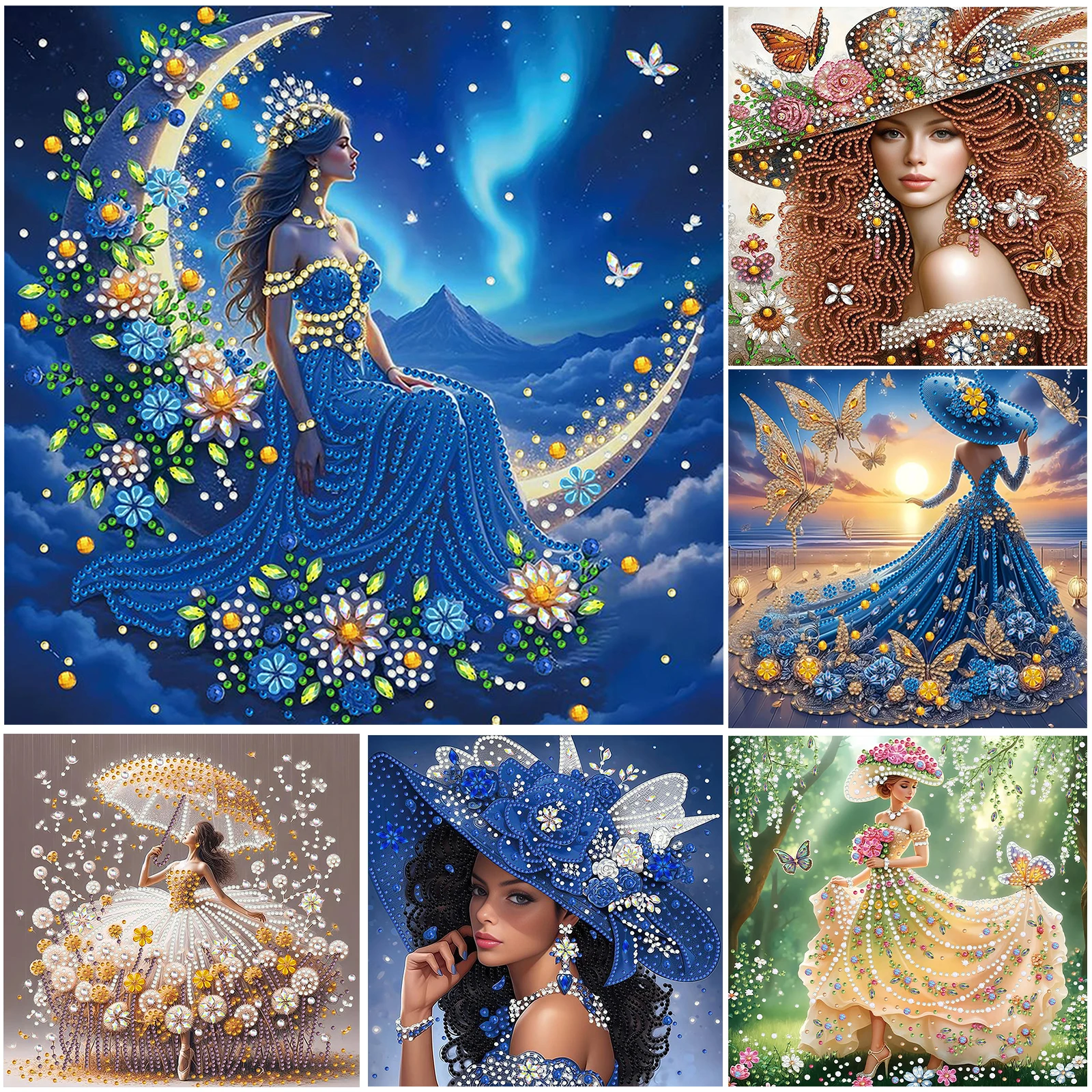 

Beauty Special Shaped 5D DIY Partial Drill Diamond Art Kit for Adults Home Wall Decor Diamonds Dots Gem Art Kits 11.81x11.81inch