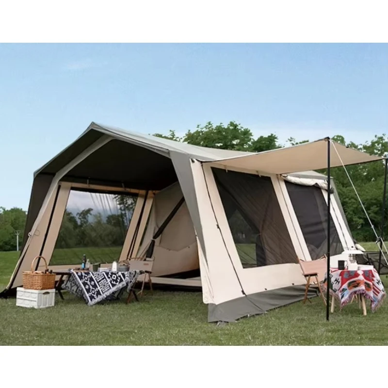

Model Easy to Build Safari Tent T/C Fabric Glamping Tent Outdoor Camping Tent for Sale