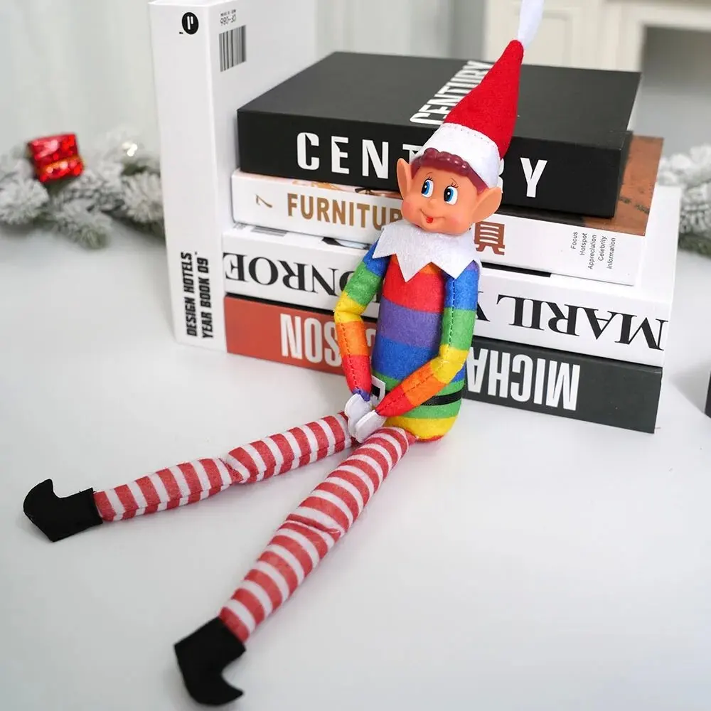 Red Christmas Elf Doll New Year Gifts Doll Set2025 Christmas Boys and Girls Doll Accessories Desk Home party Ornaments
