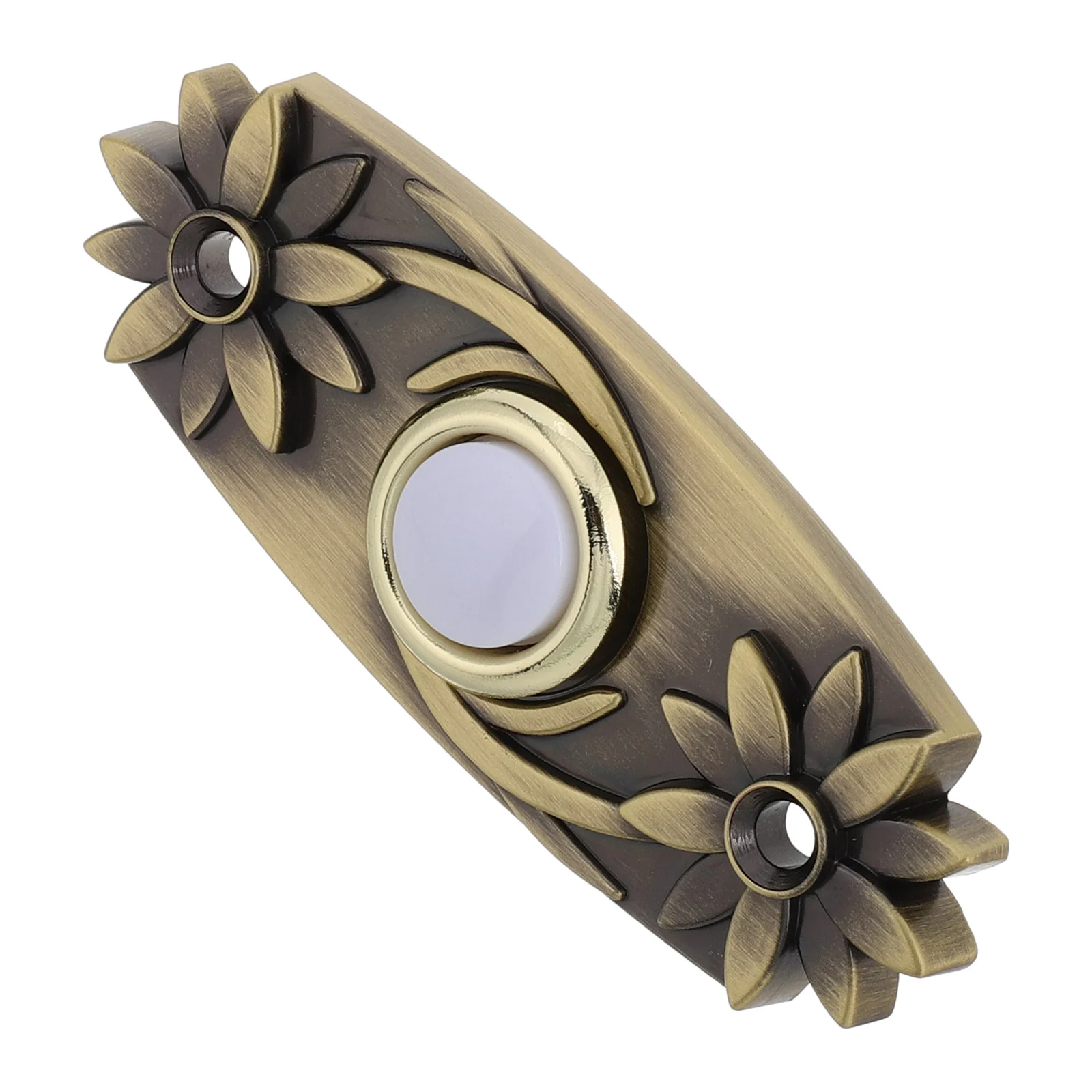 

Vintage Lighted Doorbell Button Universal Wired Replacement Switch for House Office Bedroom Modern Classic Style Metal Door