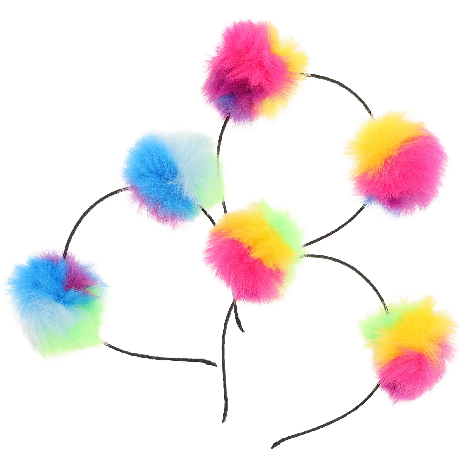 3 stuks pompom bal kat oor hoofdband iriserende band voor kinderen meisjes festival feestkleding kostuum vakantie cadeau idee