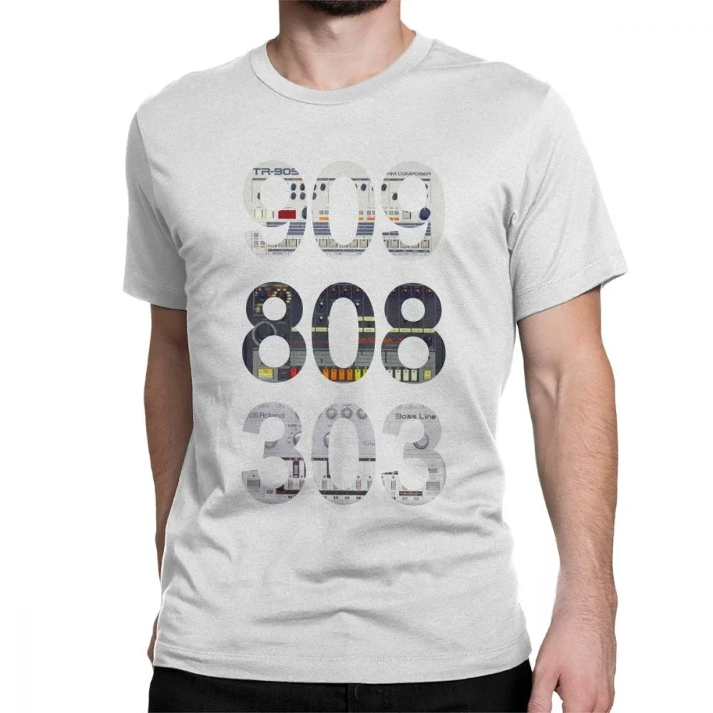 Classic Synth Drum Machine Png Roland 909 808 303  TShirt Unisex Style Shirts for Women Man Brand Tops Popular T Shirts