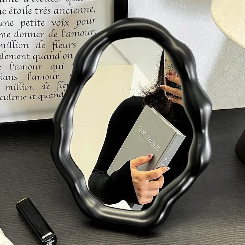 

Premium makeup mirror Home dresser mirror Bedroom desktop table can stand Student dormitory Simple and high value