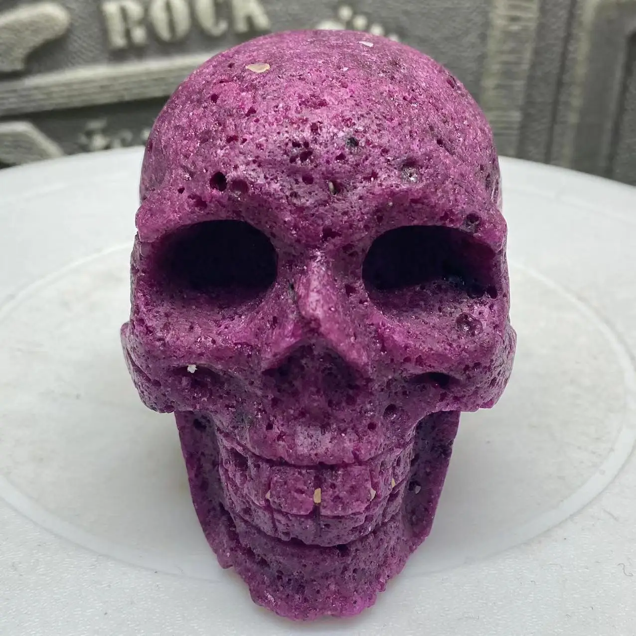 Natural Ruby Skull Crystal Meditation Energy Room Decoration, Beautiful Gift Collection