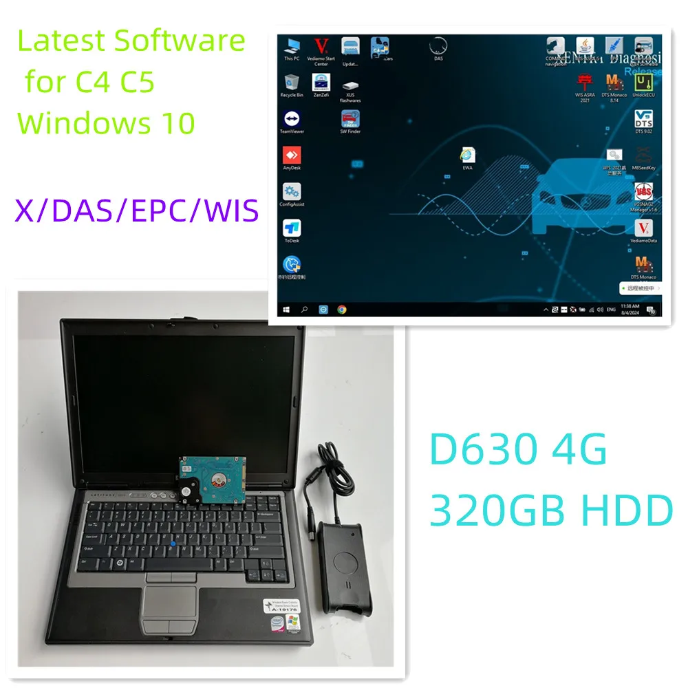 V06.2024 Newest Software in SSD HDD Internal HardDisk for MB Star C4 SD C5 LAPTOP D630 4G INSTALLED WELL