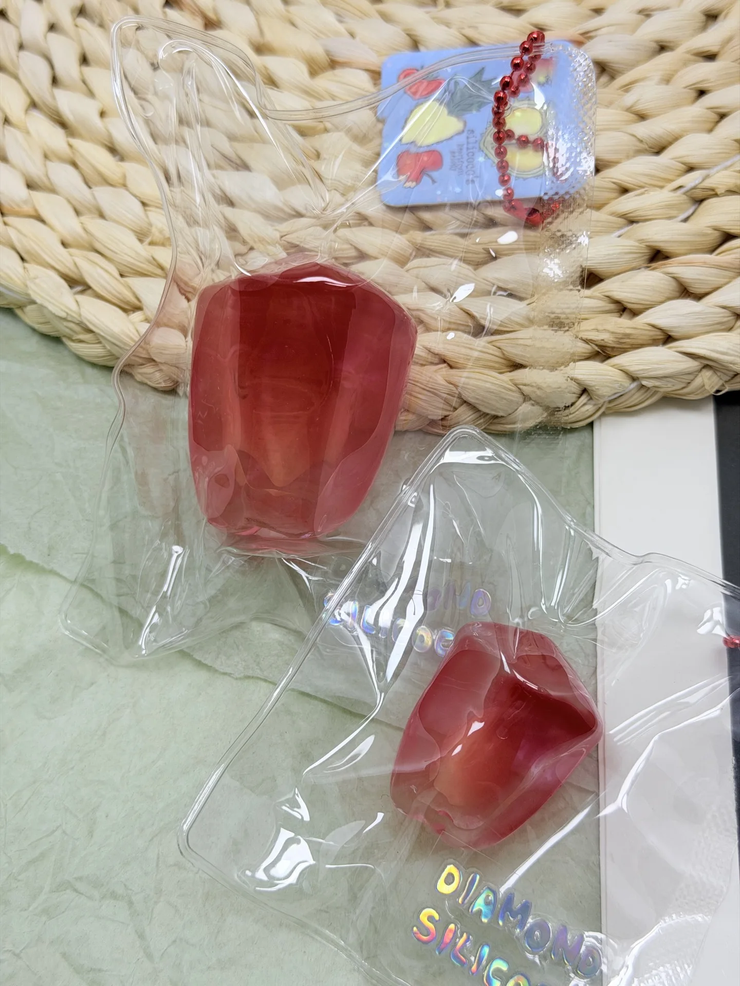 Silicoco Fruit Series Realistic Pomegranate Seed Stress Soft Silicone Toy Slow Rebound Soft Squishy #Nulala100043
