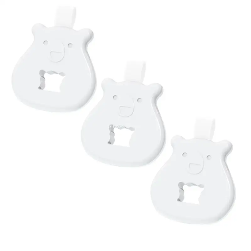 

Set of 3Pcs Bear Shaped Dental Wipes for Kids Soft Sponge Head Safe Tool Dropship