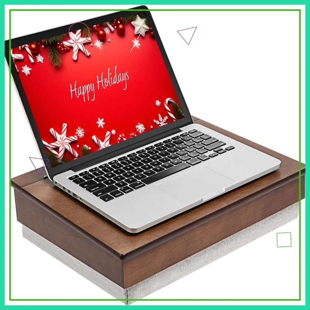 

Стол из дерева акации с отделениями для хранения — портативный столик для ноутбука в винтажном стиле для домашнего офиса