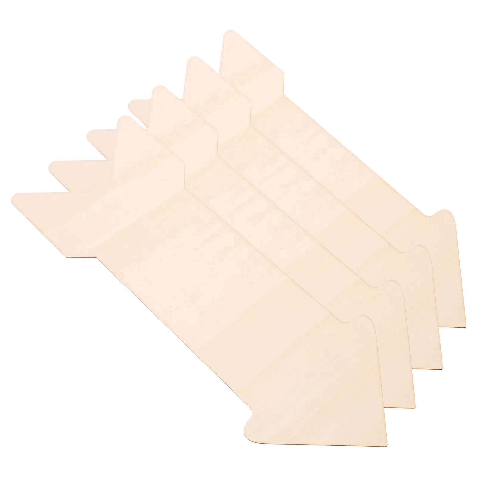 

4pcs Shape Wooden Slices Thickened Natural DIY Crafts Decorative Plaques Unfinished Cutouts Smooth Surface for Painting Wall