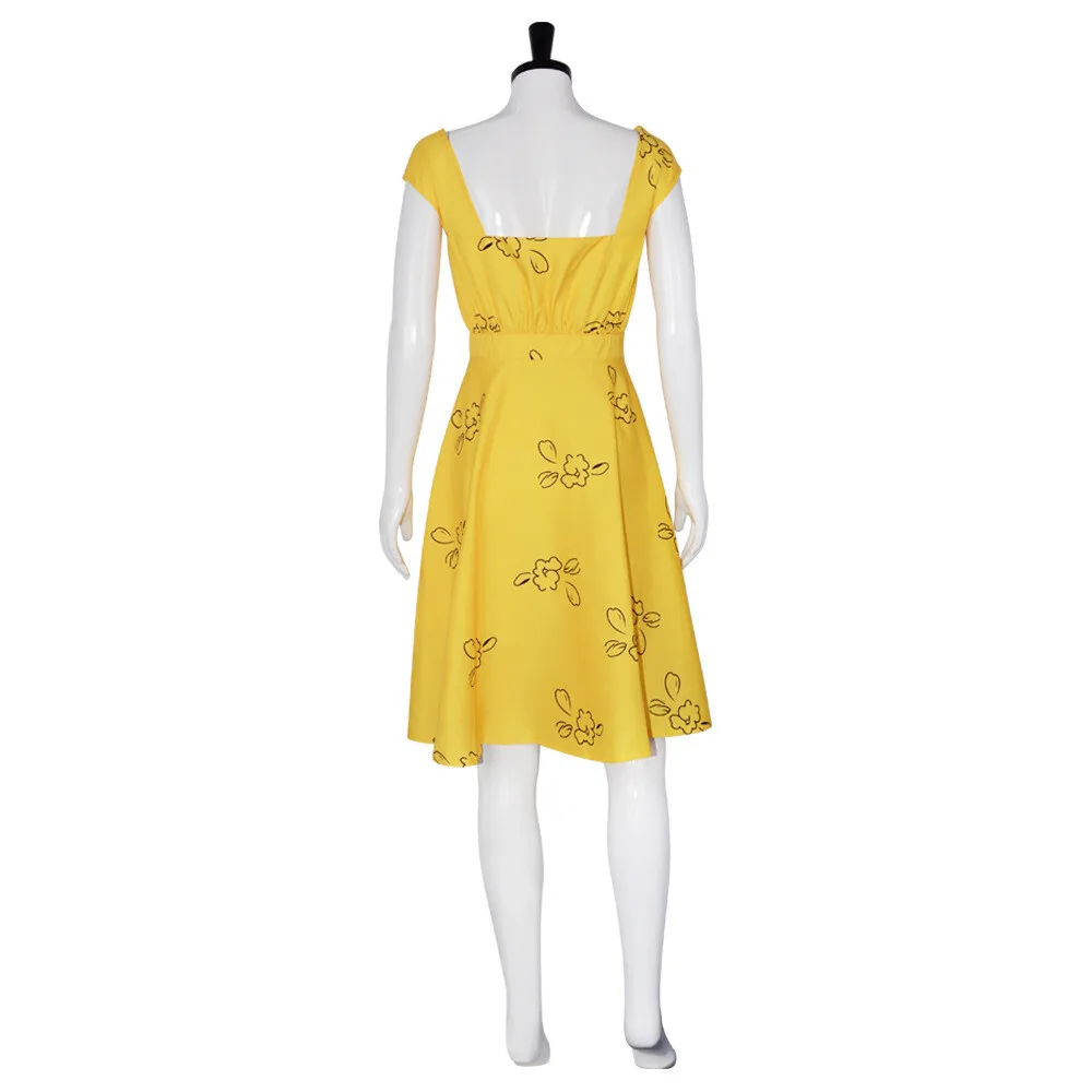 Fulujiacos Mia Cosplay Costume WomensHalloween Party Yellow Dress