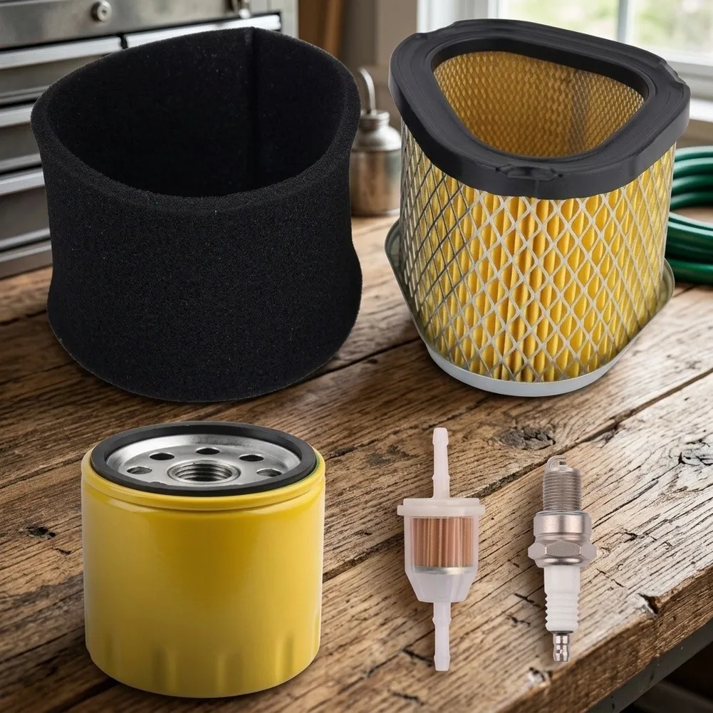 Complete Maintenance Kit for Deer For L110 Includes Air Filter with Foam Pre Cleaner Oil Filter Fuel Filter Spark