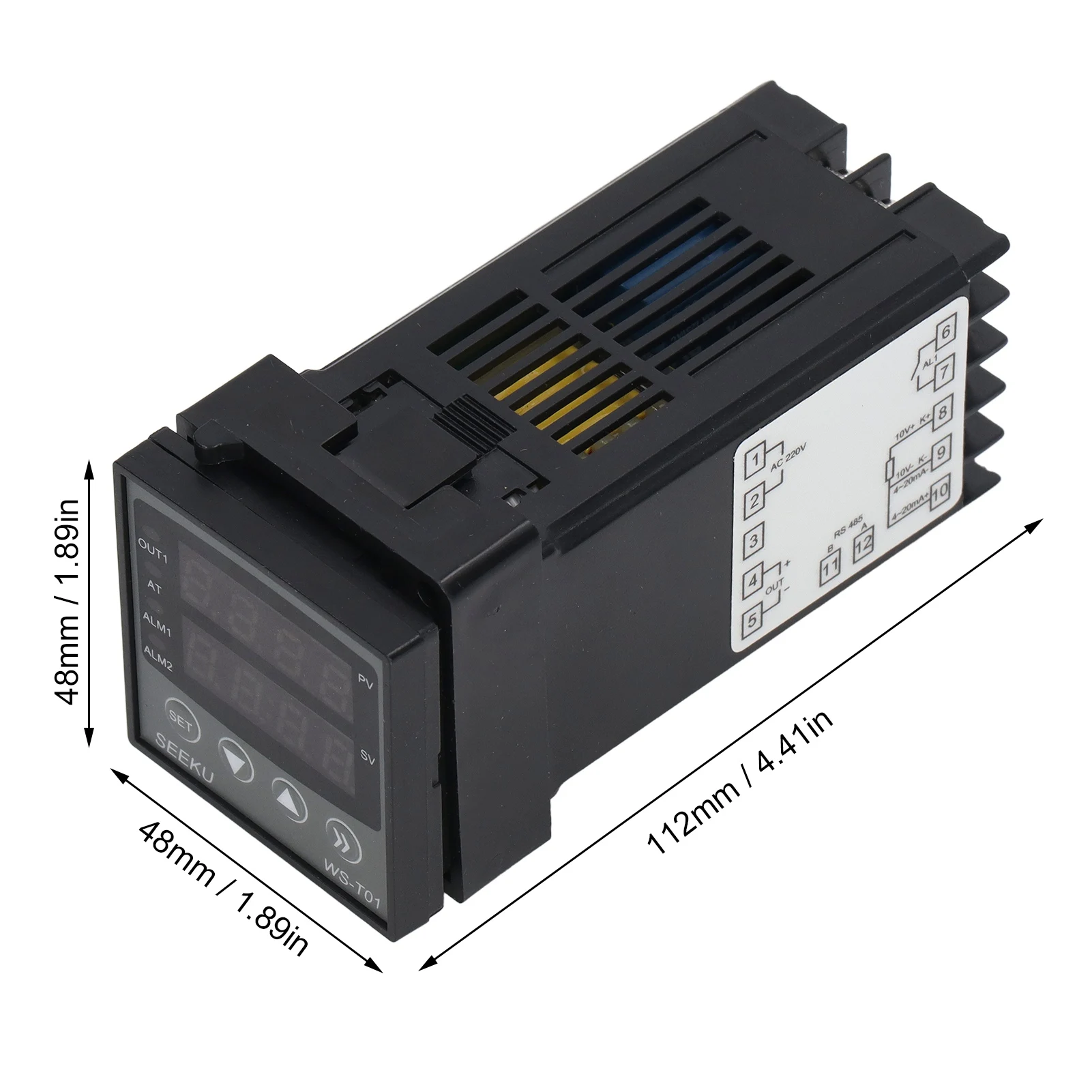 DC 24V PID Temperature Controller Digital Display ABS Housing Intelligent Temp Control Meter