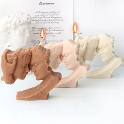 NEW Kiss Face Portrait Candle Silicone Mold DIY Couple Human Body Soap Making Tool Home Art Plaster Decor Valentine's Day Gifts