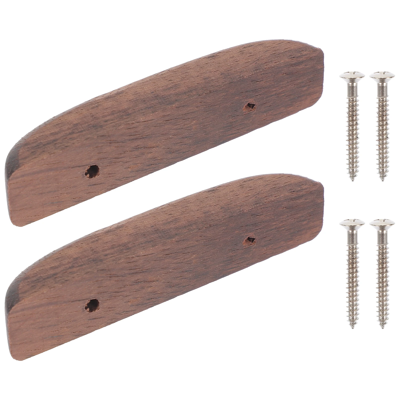 

2pcs Guitar Thumb Rest Bass Finger Rest Full Natural Wood Easy Install Reduce Hand Fatigue For Guitar Bass Coffee Color