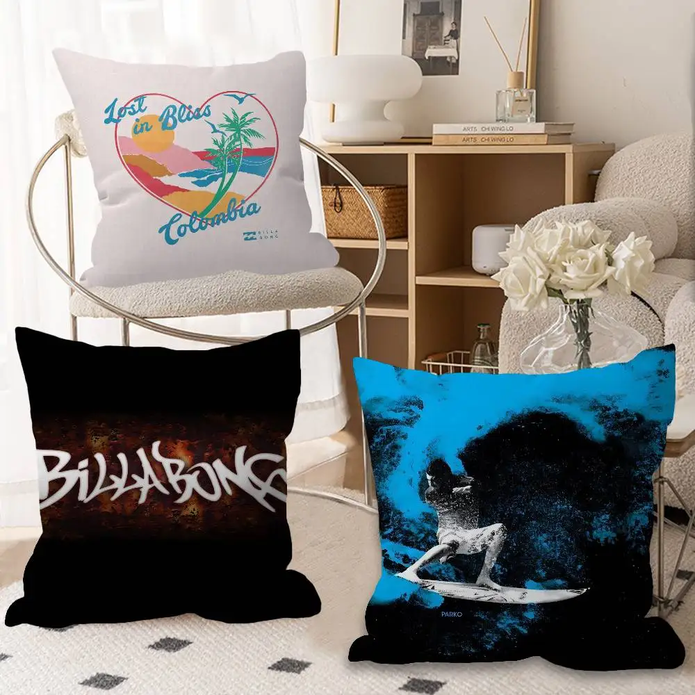C-Casual-S-Surfing-B-Billabonges Personalized Pillow Cover Kids Bedroom Wild Party Decor Pillowcase kid Birthday shower Gift