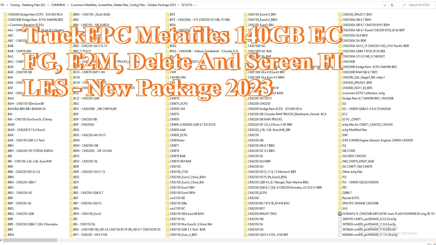TruckEPC Metafiles 140GB ECFG, E2M, - New Package 2023