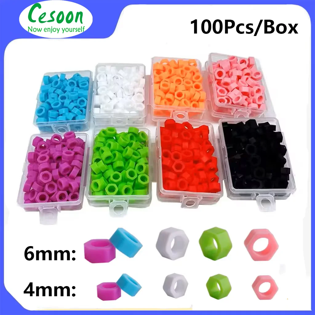 

100Pcs/Box Dental Silicone Identification Color Code Rings Instrument Coloring Code Circle Autoclavable Disinfection Oral Care