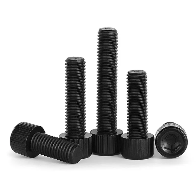 5~100Pcs M3 M4 M5 M6 M8 M10 M12 Black Nylon Hexagon Hex Socket Head Screw Cup Head Knurled Plastic Bolt