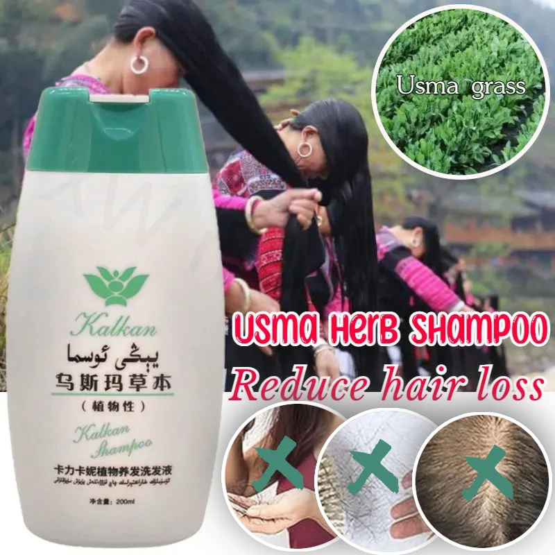 

Usma Grass Herbal Shampoo Relieves Hair Loss Nourishes Hair Improves Thinning Controls Oil and Removes Dandruff