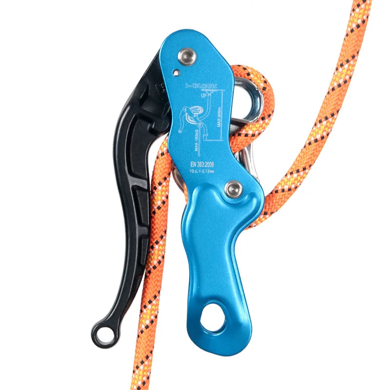 

Portable Outdoor Anti-Panic Rock Climbing Rope Graber Self-Locking Manual Descent for Escape Slow Descent Protection for