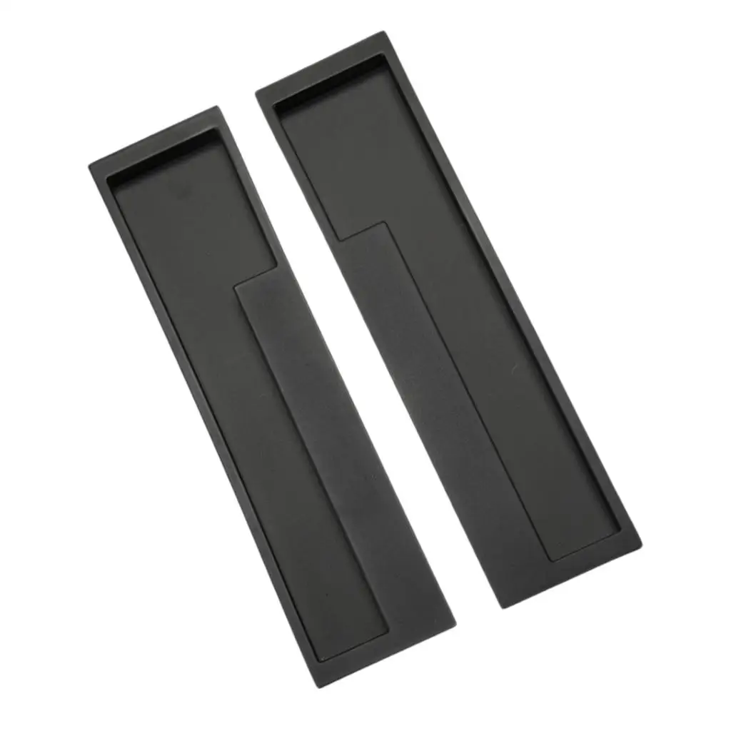 Black Concealed Alloy Cupboard Handle Drawer Pulls Knob for Kitchen Cabinet Doors and Wardrobe Upgrade