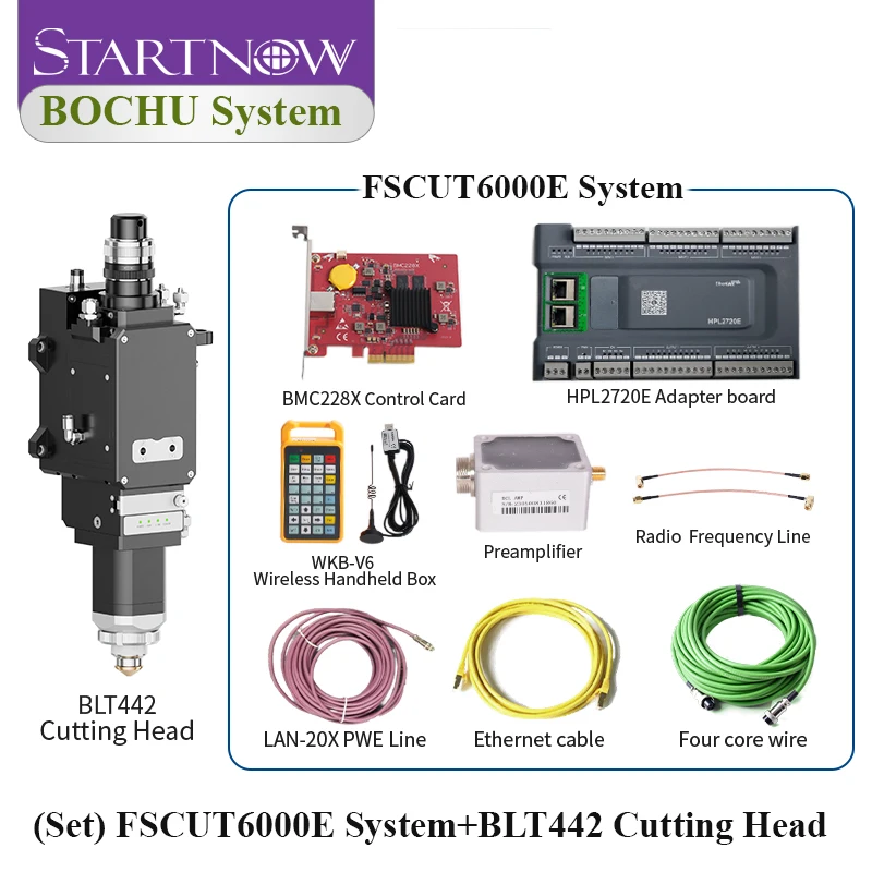 Startnow BOCI 4KW BLT310 Fiber Automatic Focusing Intelligent Monitoring Laser Cutting Head With FSCUT2000E Controller System Se