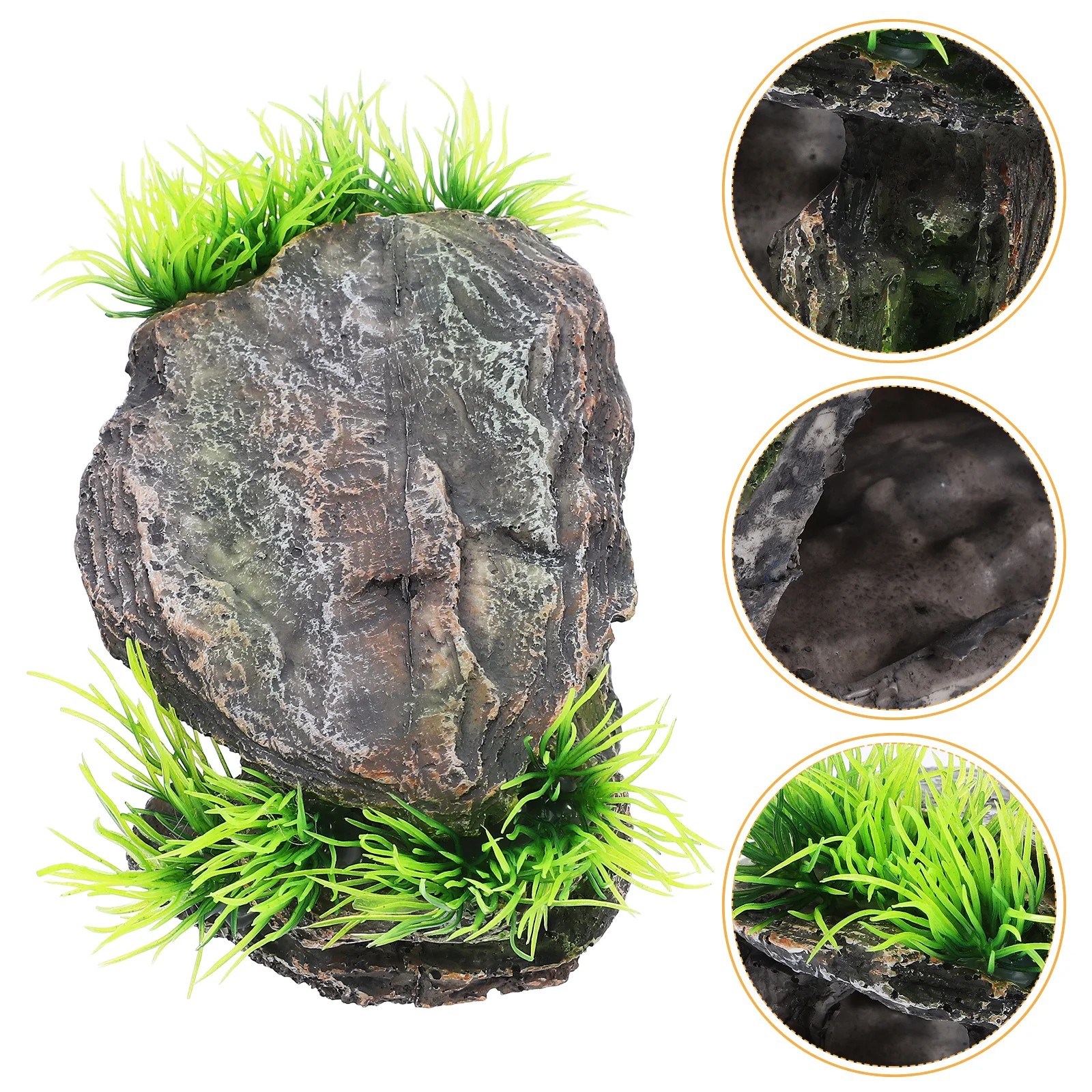 

Stylish Reptile Basking Platform with Concealed Hideout Cave for Turtle Tank Terrarium Aquarium Landscape Reptile Shelter