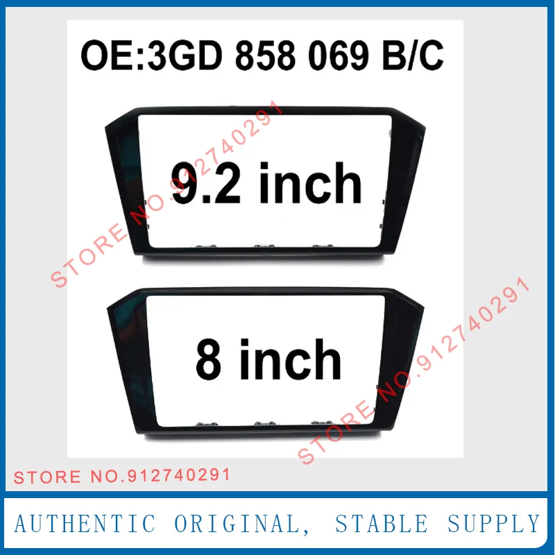 MIB 3 Headunit Black Paint Radio Frame Panel Fascias CD Board Plates Box Trim 9.2 Inch 8 Inch Original For VW Passat B8  2018