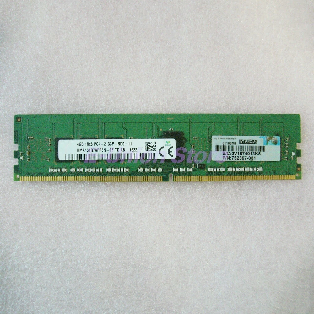 Mémoire serveur 752367-081 774169-001 726717-B21 4 Go DDR4 2133 PC4-2133P REG RAM