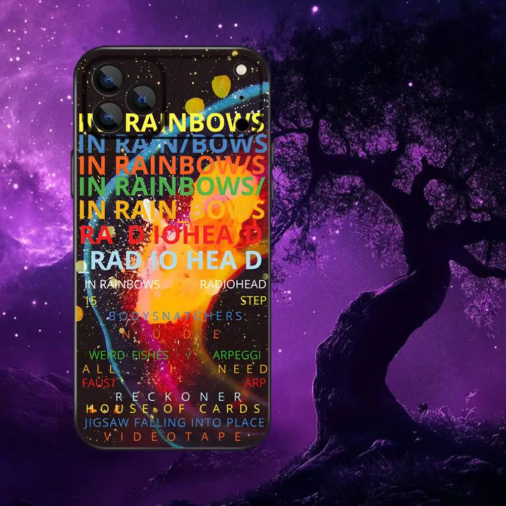 Funda de teléfono Radiohead Rock Band para iPhone 17,16,15,14,13,12,Pro,Max,Plus,E,SE4,Air,Mini caja suave negra
