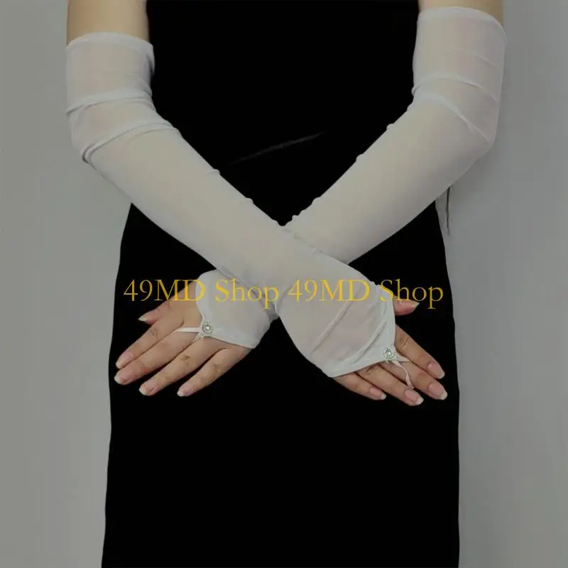 

49MD Sleeves Gloves Party Supply for Operas Stage Shows Nightclub Halloween
