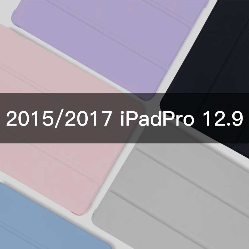 For iPad Pro 12.9 2017 Edition (With Home key) Case A1671 A1670 A1584 A1652 2015 1th 2rd Gen With Pencil Holder  Smart Cover