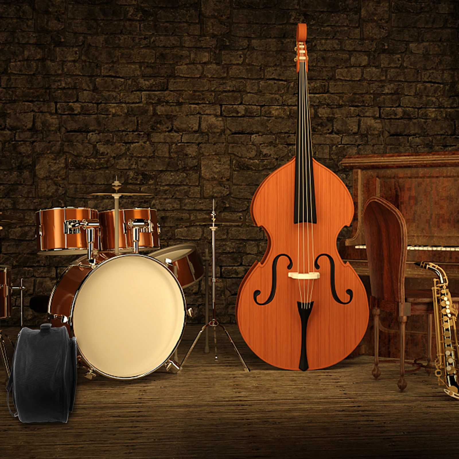 

Snare Drum Backpack Case Portable Padded 13-14 Inch Oxford Fabric Drum Carry Bag Percussion Accessories Padded Snare Bag