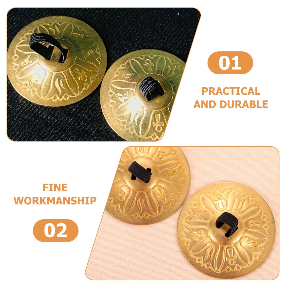 Platillo de dedo pequeño para platillos de actuación de bailarina, instrumentos de percusión, banda de cobre