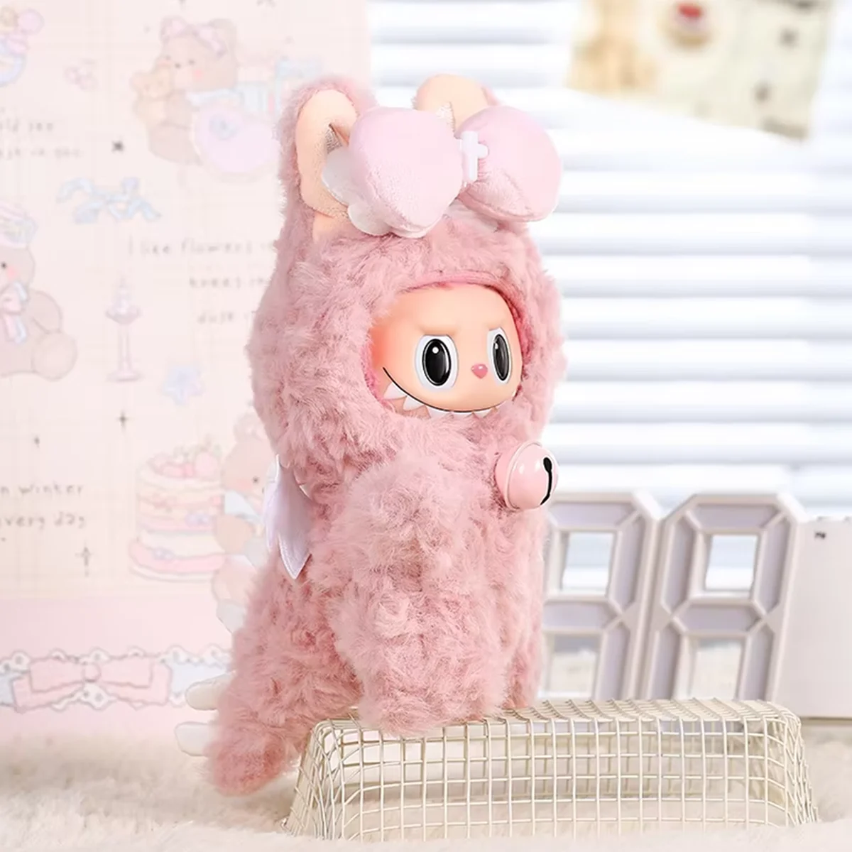 

Одежда для куклы Labubu 17 см, маленький ангел с крыльями и хвостом, плюшевая одежда для виниловой куклы V1 V3, наряд