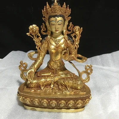 30cm lage Nepal good copper gilding Vajrasattva WhiteTara GUAN YIN Buddha statue Worship Family safety