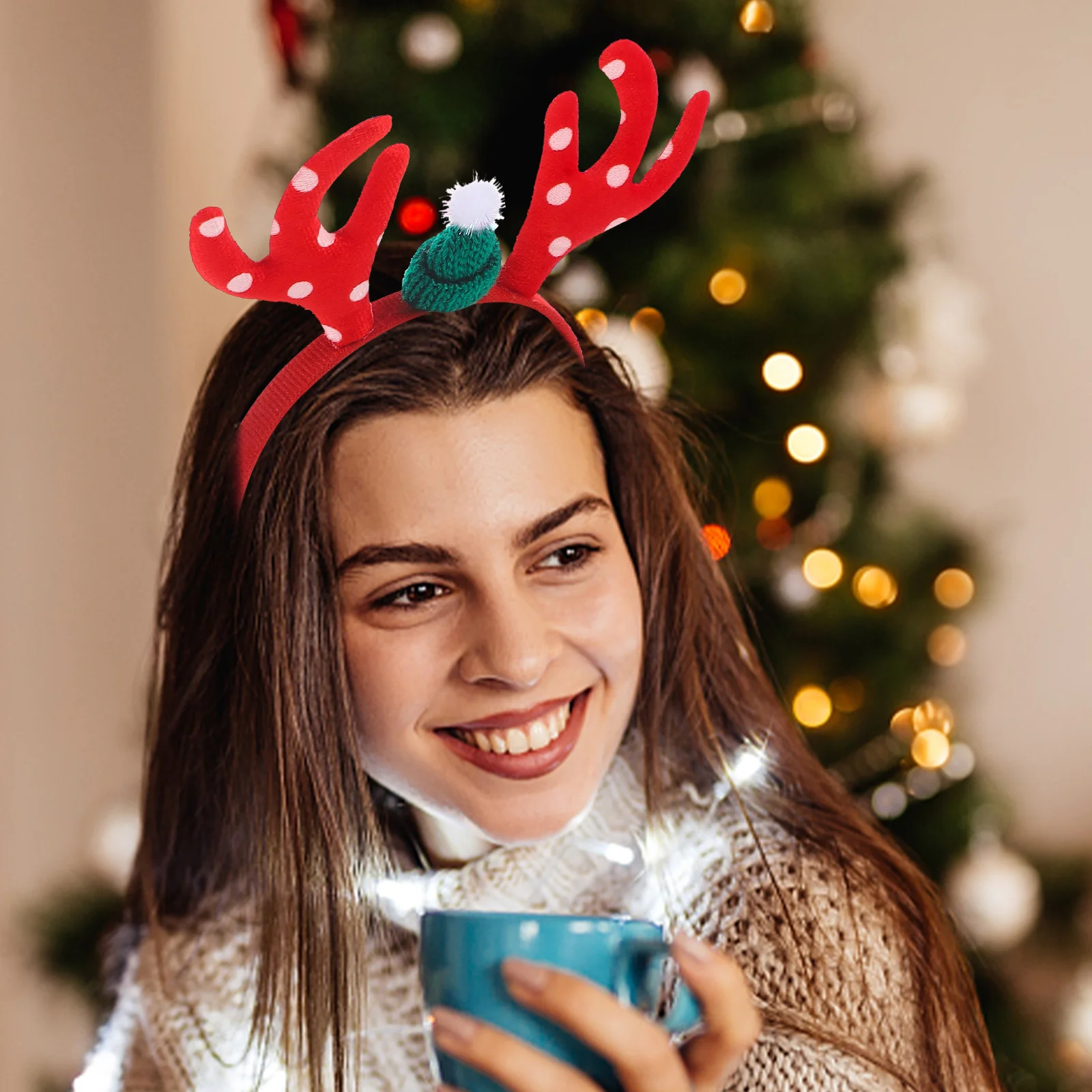

7Pcs Cartoon Hair Hoop Headwear Stretchy Christmas Headdress Lightweight Perfect Gift Fun Surprise Party Accessories