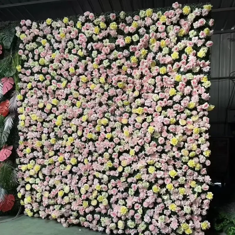 High Quality Handmade 3D Floral Wall Artificial Roll Flower Wedding Background Christmas Graduation Decoration Chinese New