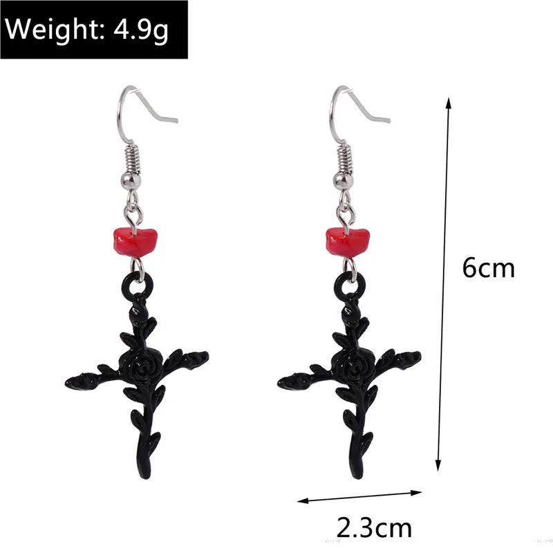 Aihua Große Steampunk Vintage Ägyptische Ankh-Kreuz-Ohrringe für Damen und Herren, Gothic Persönlichkeits-Ohrringe für Damen und Herren, Schmuck – Detail 16