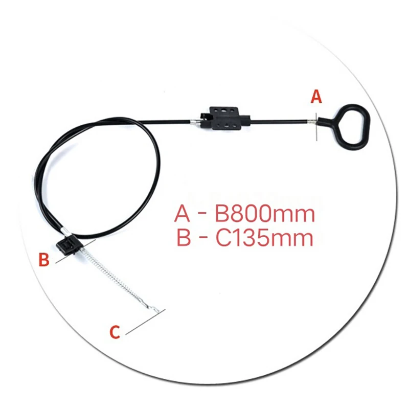 Cabo reclinável com alça D-Ring, fio de fácil uso, peça de reposição, preto, mola universal, controle prático, sofá, ferramenta Couch