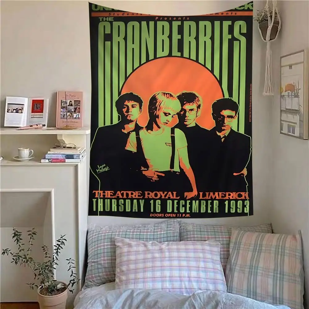 Rock Band The Cranberries Printed Large Wall Tapestry Art Science Fiction Room Home Decor Decor Blanket