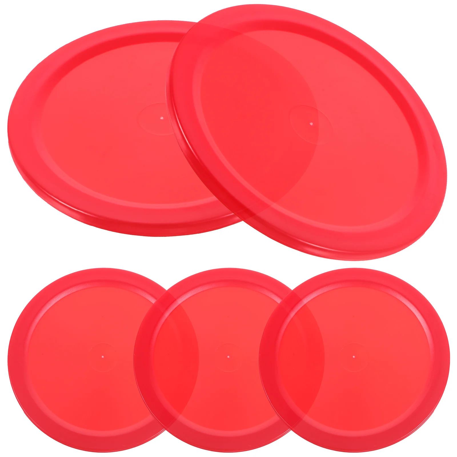 

5 Pcs Hockey Accessories Games Supplies Table Air Pucks Racket Desktop 65X65X040CM Ice Equipment Red Indoor Child Student