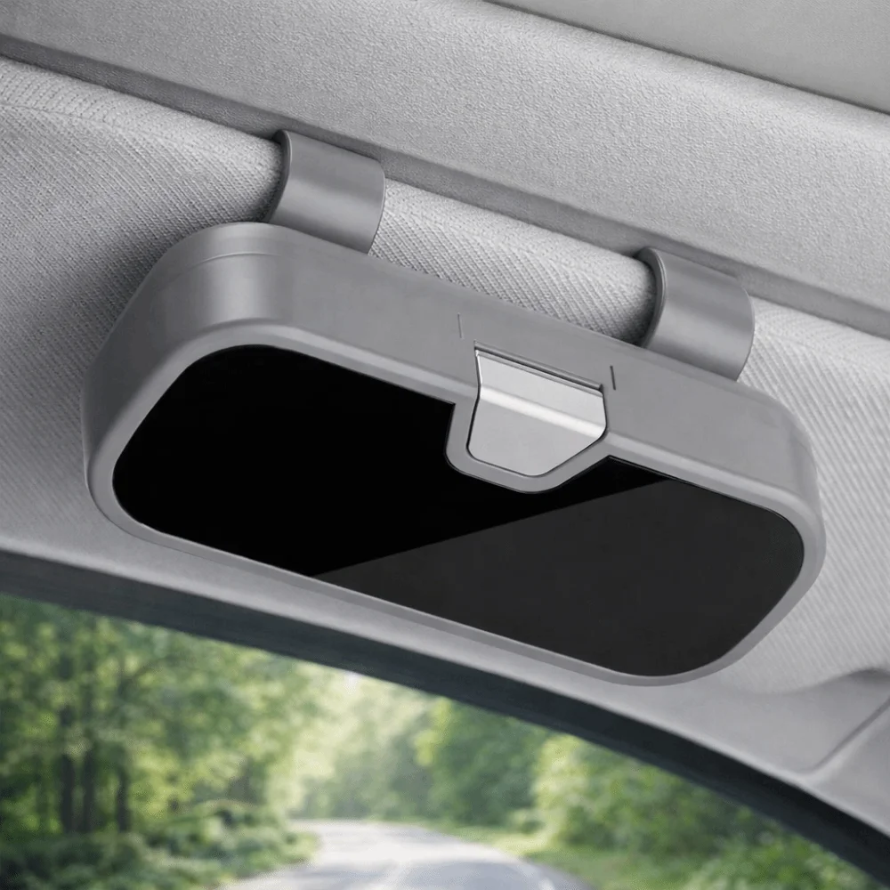 Press Switch Car Glasses Box Shock-proof Scratch Resistant Sun Visor Glasses Holder Anti-Scratch Space-Saving
