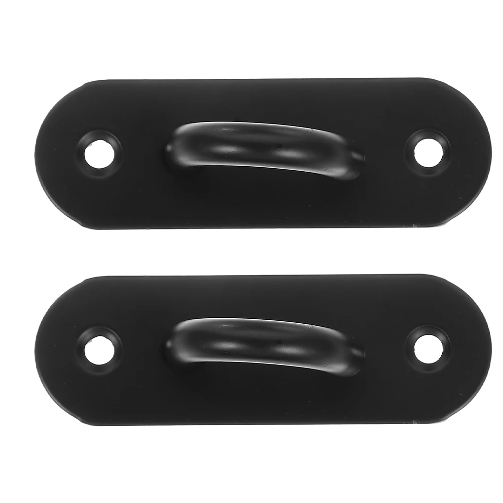 

2pcs Wall Mounted Exercise Anchor 304 Stainless Steel Heavy Duty Gym Hook Large Opening Black Color Indoors Outdoors Yoga Swing