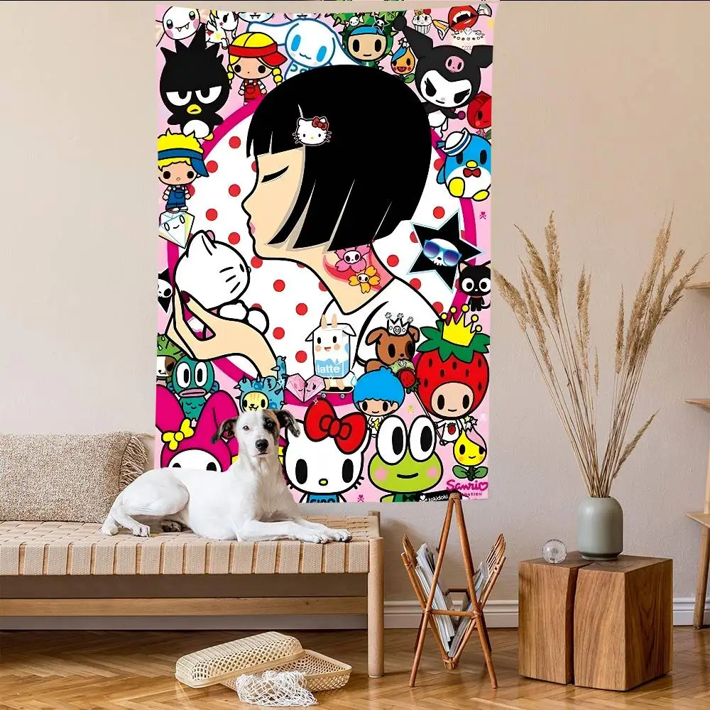 Kawaii T-Tokidoki أنيمي حفلة عيد ميلاد خلفية للتصوير الفوتوغرافي خلفية عيد ميلاد ديكور #5