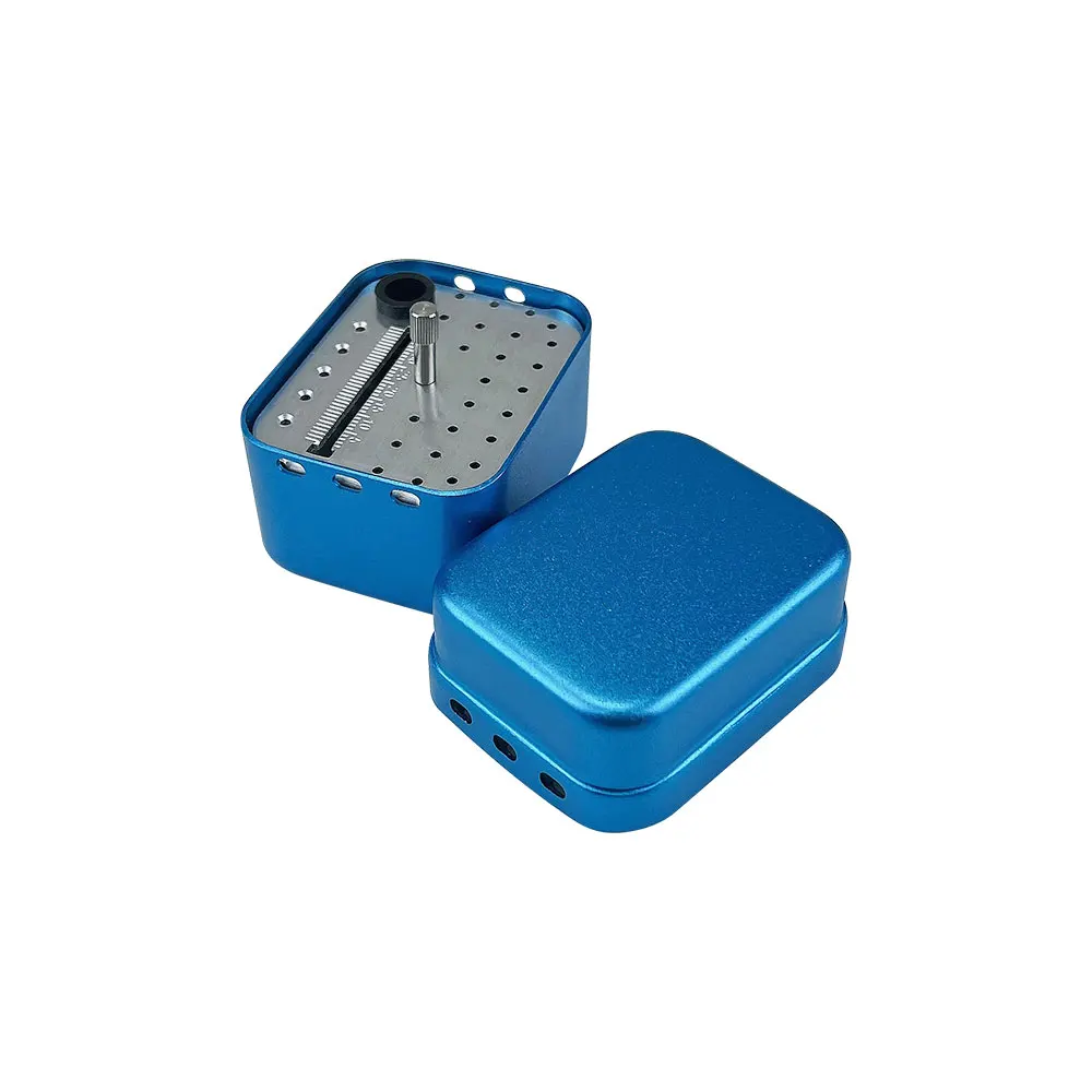Autoclave Esterilização Titular, Dental Bur Box, Suporte de limpeza do dentista Núcleo oco, Guta Percha Tip, Caixa de desinfecção, 30 furos